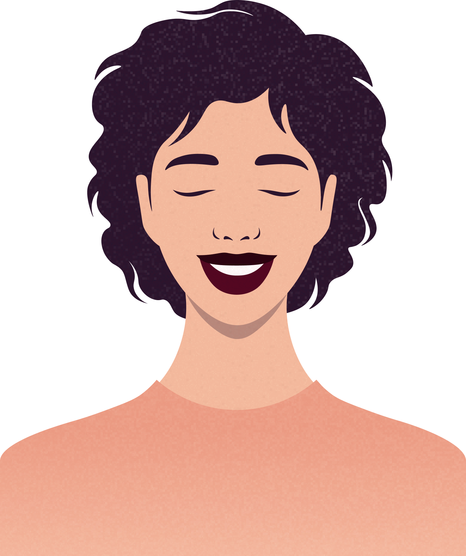 Smiling woman illustration